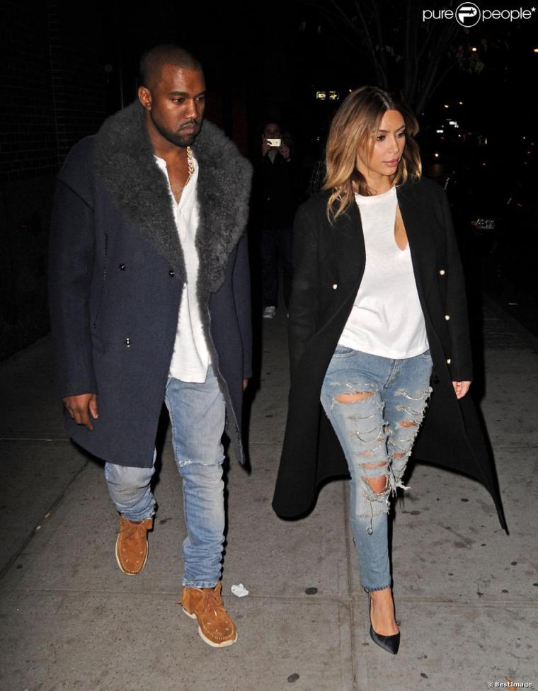 tenue couple assortie 4_kim Kardashian et Kanye West