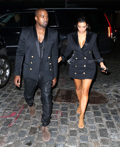 tenue couple assortie_Kim et Kanye
