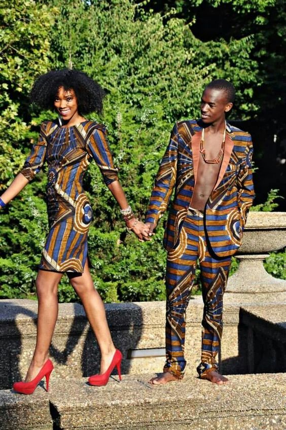 tenue de couple assortie en Afrique
