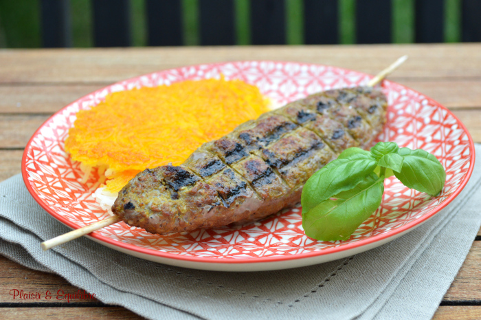 Brochettes de bœuf à l’iranienne -Chelo kebab koobideh